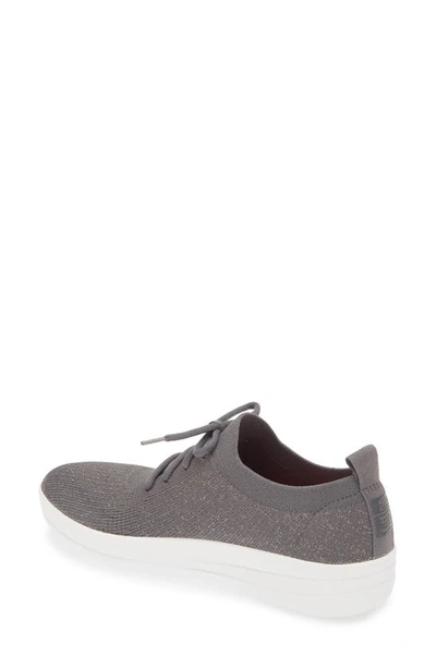 Shop Fitflop F-sporty Uberknit™ Sneaker In Pewter Grey/ Metallic Pewter