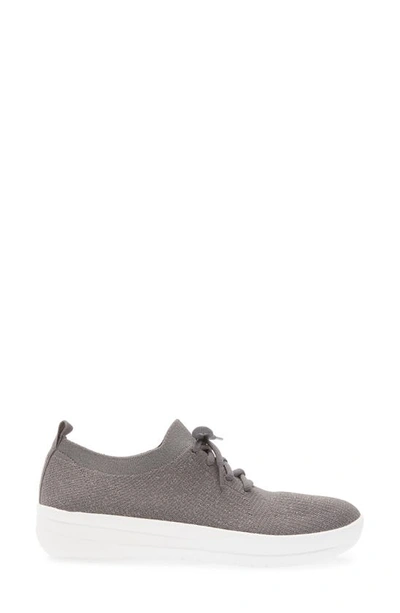 Shop Fitflop F-sporty Uberknit™ Sneaker In Pewter Grey/ Metallic Pewter