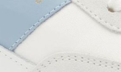 Axel Arigato Genesis Low Top Sneaker In White/ Dusty Blue/ Leopard