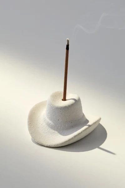 Shop Urban Outfitters Cowboy Hat Incense Holder & Scent Set In White At