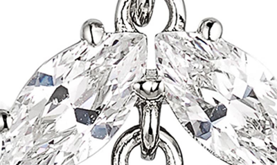 Nadri Rsvp Crystal Leaf Linear Earrings In Rhodium