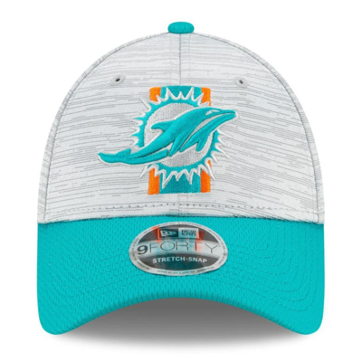 Men's New Era Aqua Miami Dolphins 2023 NFL Training Camp 9FORTY Adjustable Hat