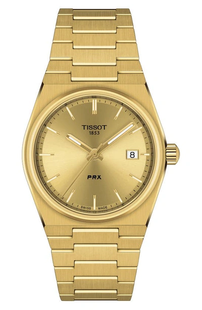 Shop Tissot Prx Bracelet Watch, 35mm In Yellow