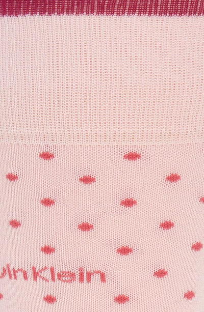 Shop Calvin Klein Dot Socks In Rosa Pink