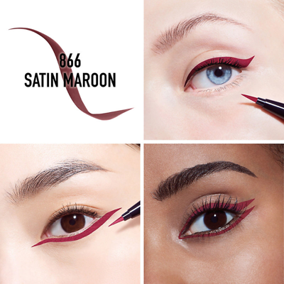 Shop Dior Satin Maroon Show On Stage Liner Eyeliner 0.5ml