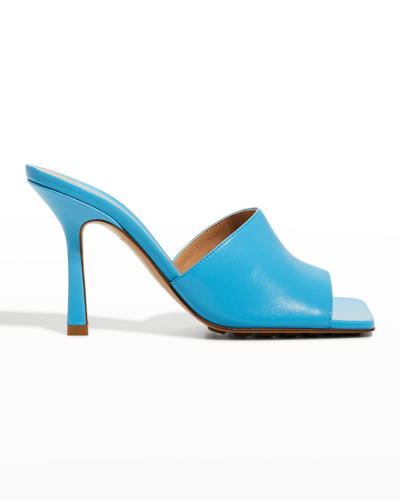 Shop Bottega Veneta Stretch Sandals In Sky Blue