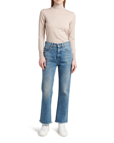 Shop Golden Goose Slim Turtleneck Sweater In Tan