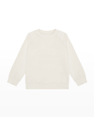 Shop Vild - House Of Little Kid's Organic Cotton Crewneck Sweater In Ecru