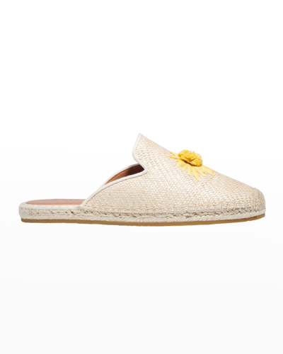 Shop Kate Spade Solero Sun Flower Mule Espadrilles In Natural