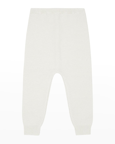 Shop Vild - House Of Little Kid's Organic Cotton Knit Trousers In Ecru