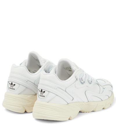 Shop Adidas Originals Astir Leather-paneled Sneakers In Ftwwht/ftwwht/owhite