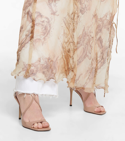 Jimmy Choo Patent Leather Azia 95 Sandals In Ballet Pink