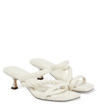 Shop Jimmy Choo Diosa 50 Braided Leather Sandals In Latte