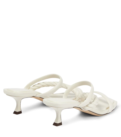 Shop Jimmy Choo Diosa 50 Braided Leather Sandals In Latte