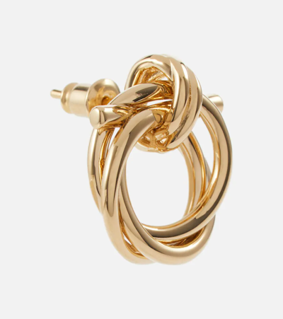 Ferragamo Gancini Twisted Hoop Earrings In Oro Giove