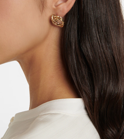 Ferragamo Gancini Twisted Hoop Earrings In Oro Giove