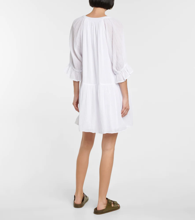 Shop Velvet Yael Cotton Minidress In White