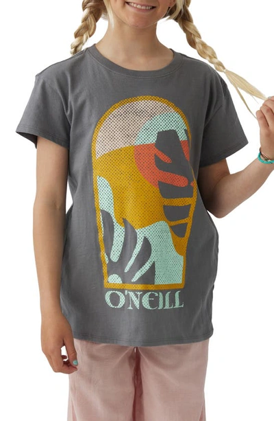 Shop O'neill Kids' Tropicool Graphic Tee In Smoked Pearl