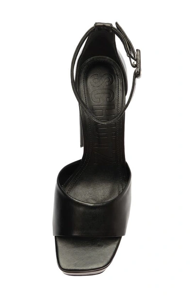 Shop Schutz Lenne Ankle Strap Platform Sandal In Black