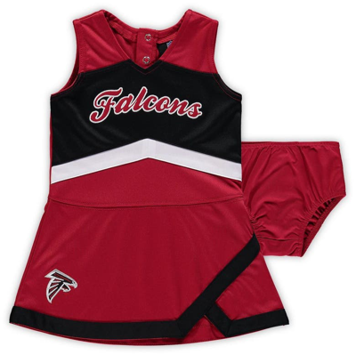 Shop Outerstuff Girls Toddler Red/black Atlanta Falcons Cheer Captain Jumper Dress