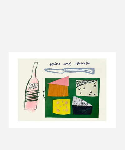 Amyisla Mccombie Wine And Cheese Unframed A3 Print In Multicoloured