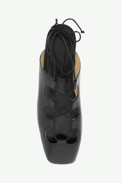 Shop A.w.a.k.e. Mode Zoey Laced Sandals In Black