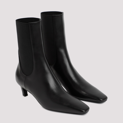Shop Totême The Mid Heel Ankle Boots Shoes In Black