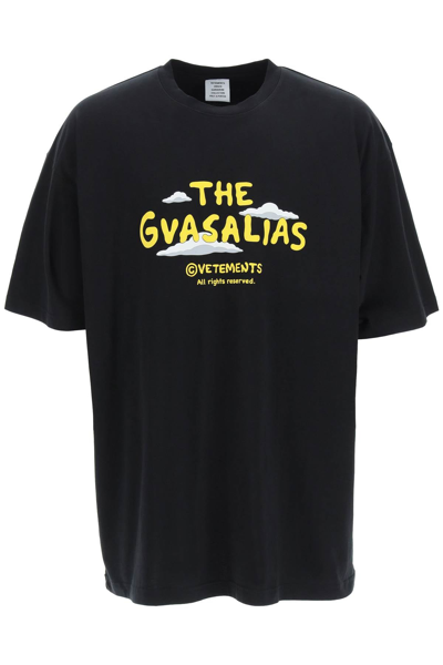Shop Vetements The Gvasalias T-shirt In Black