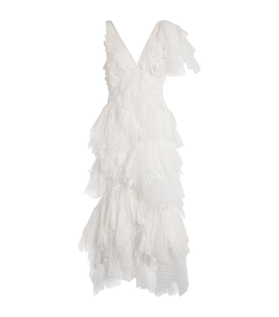 Shop Zimmermann Rhythmic Fluted Gown In Ivory