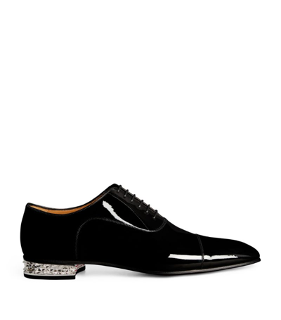 Shop Christian Louboutin Greggyrocks Patent Leather Oxford Shoes In Black
