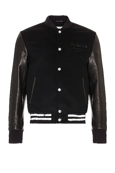 Shop Alexander Mcqueen Jacket In Black & Ivory
