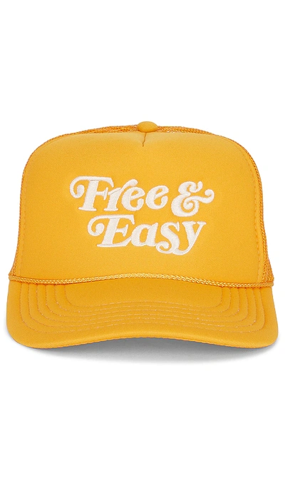 Shop Free And Easy Trucker Hat In Mustard