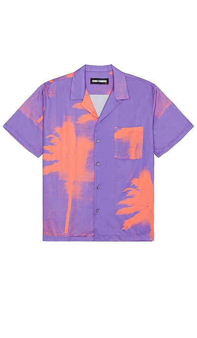 Shop Double Rainbouu Ss Hawaiian Shirt In Purple