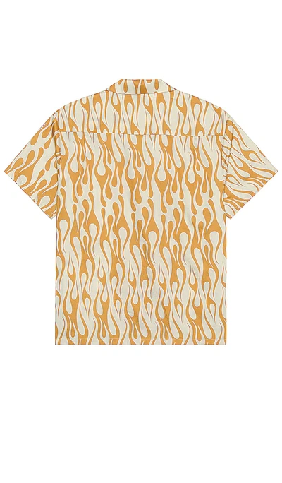 Shop Double Rainbouu Ss Hawaiian Shirt In Mustard