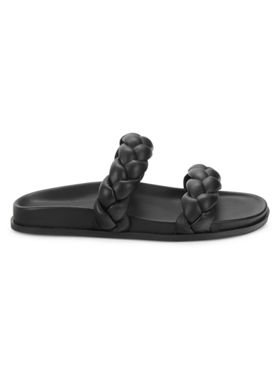 Shop Splendid Women's Nina Braided Flat Sandals In Black