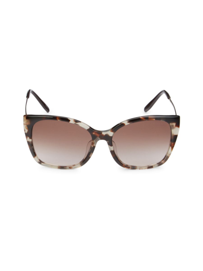 Shop Prada Women's 54mm Cat Eye Sunglasses In Brown