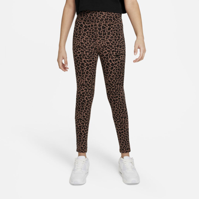 Shop Nike Sportswear Favorites Big Kids' (girls') Printed Leggings In Black