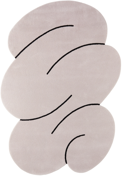 Shop Okej Off-white Squiggle Rug In Cream