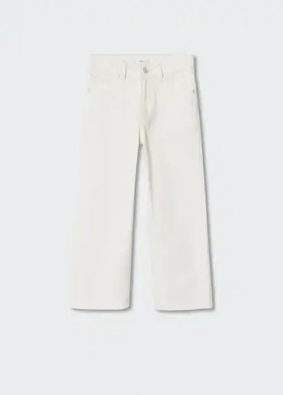 Shop Mango Culotte Jeans White