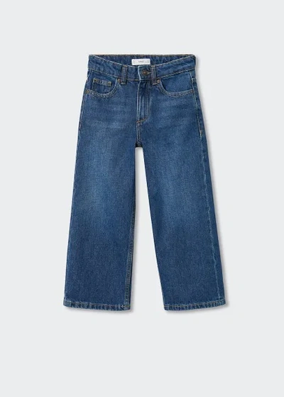 Shop Mango Culotte Jeans Dark Blue