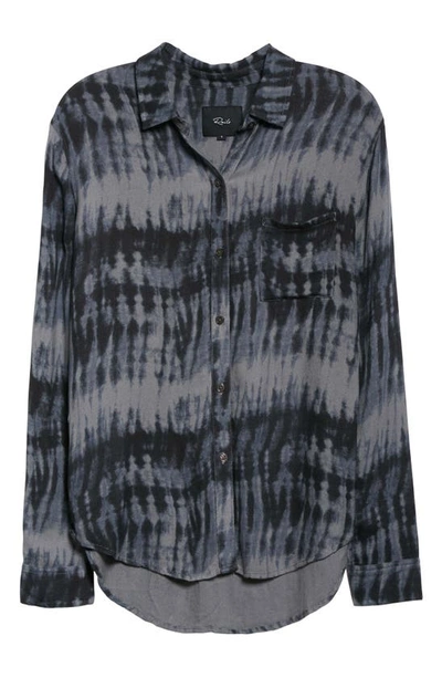 Shop Rails Hunter Tie Dye Button-up Shirt In Black Tie Dye
