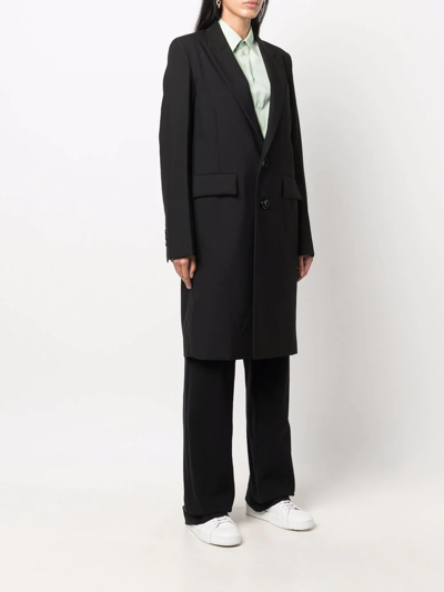 Ami Alexandre Mattiussi Single-breasted Coat In Black