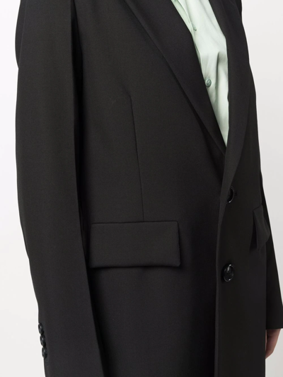 Ami Alexandre Mattiussi Single-breasted Coat In Black