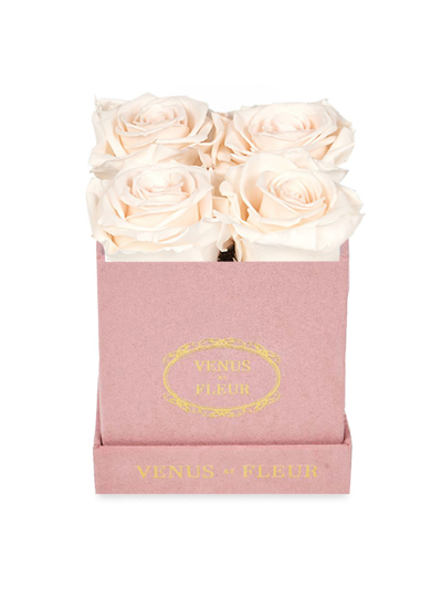 Shop Venus Et Fleur Le Petit Pink Suede Rose Box