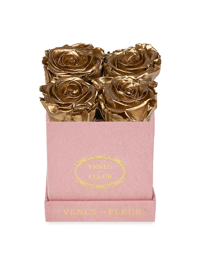 Shop Venus Et Fleur Le Petit Pink Suede Rose Box