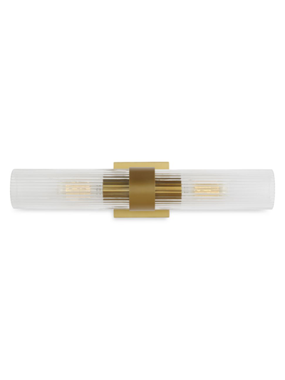 Shop Chapman & Myers Visual Comfort Studio Linear Sconce In Burnished Brass