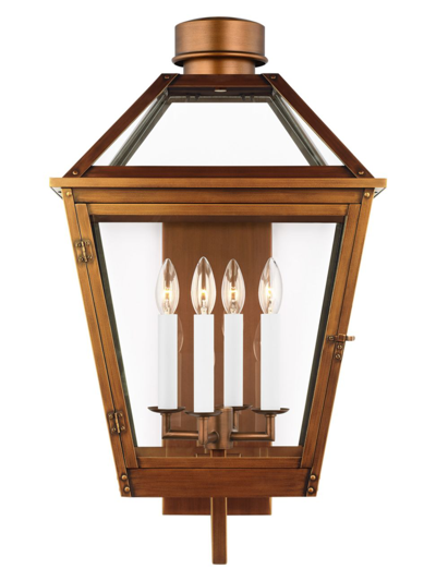 Shop Chapman & Myers Visual Comfort Studio Extra Large Lantern In Natural Copper