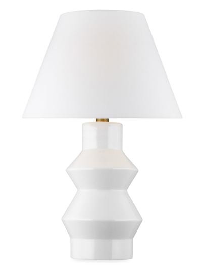 Shop Chapman & Myers Visual Comfort Studio Large Table Lamp In Artic White