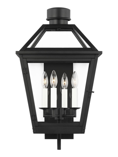 Shop Chapman & Myers Visual Comfort Studio Large Lantern In Textured Black