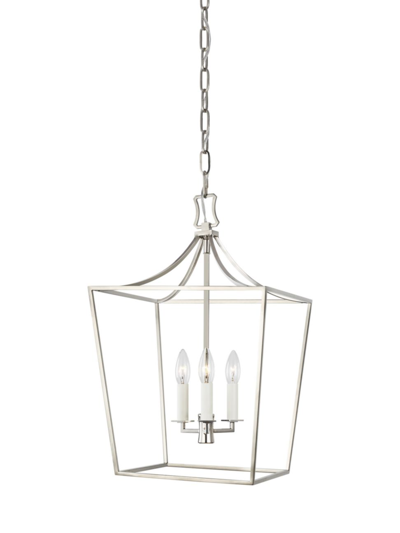 Shop Chapman & Myers Visual Comfort Studio Southold Lantern Chandelier In Polished Nickel
